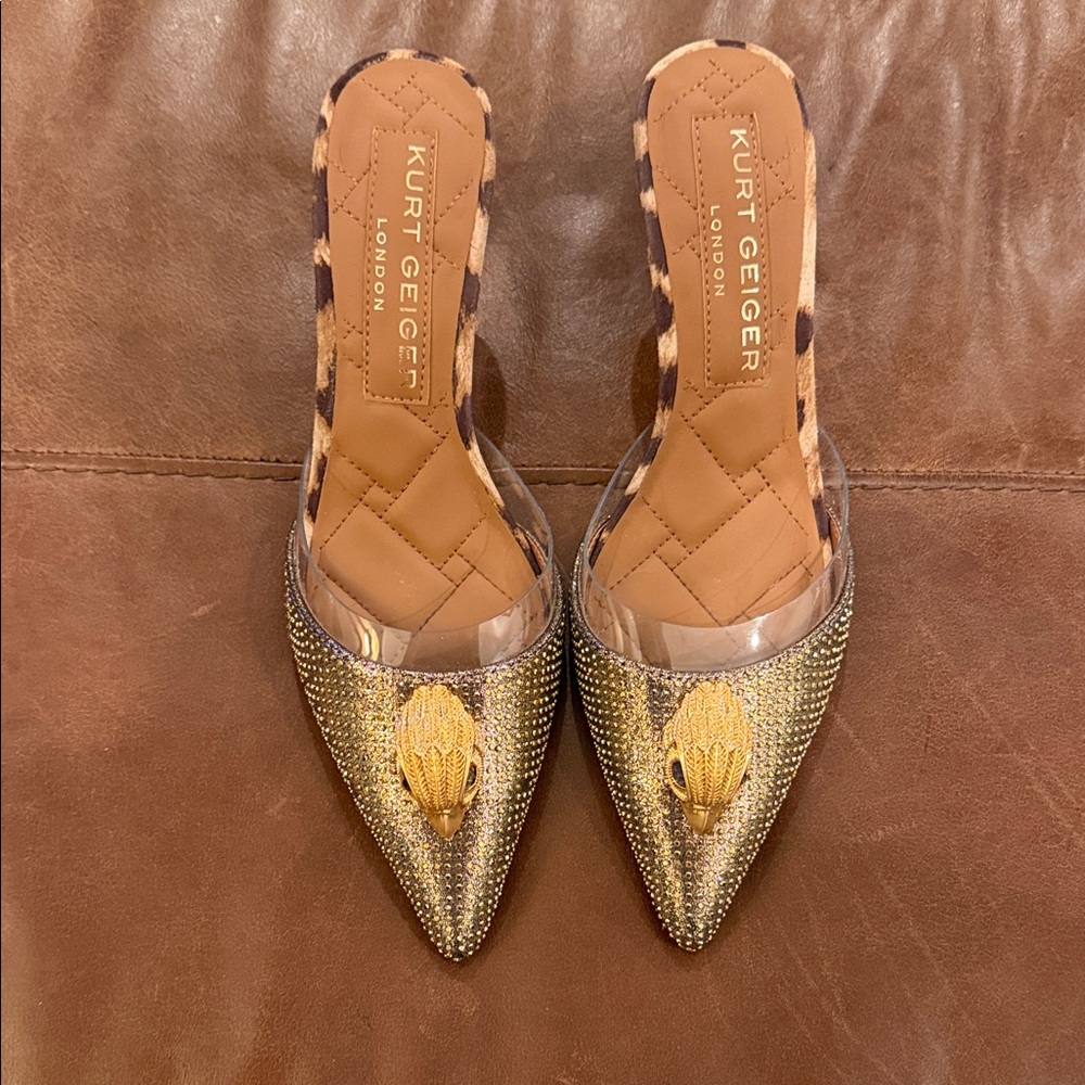 Kurt Geiger Gold Embellished Heels